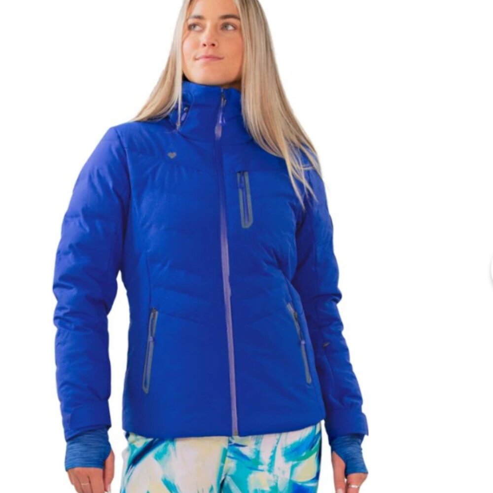 Obermeyer Sz 18 Cosima Down Ski Jacket Stellar/Royal Blue MSRP $329 - Picture 7 of 14